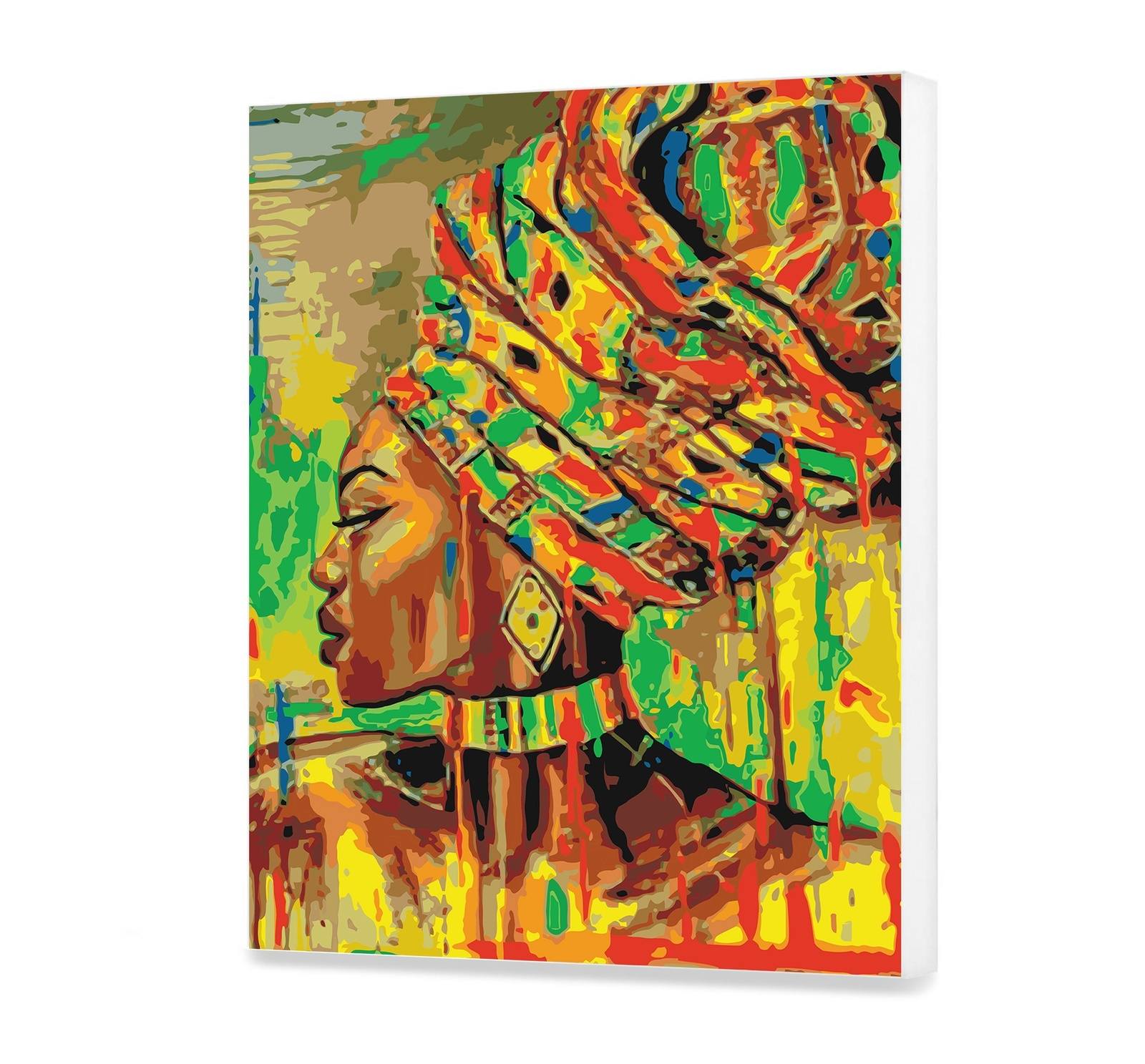 Färgglada afrikansk tjej (PC0551)