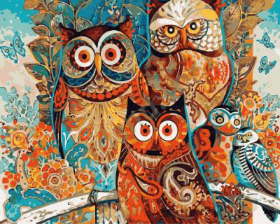 Mosaic - Owls - 40x50cm