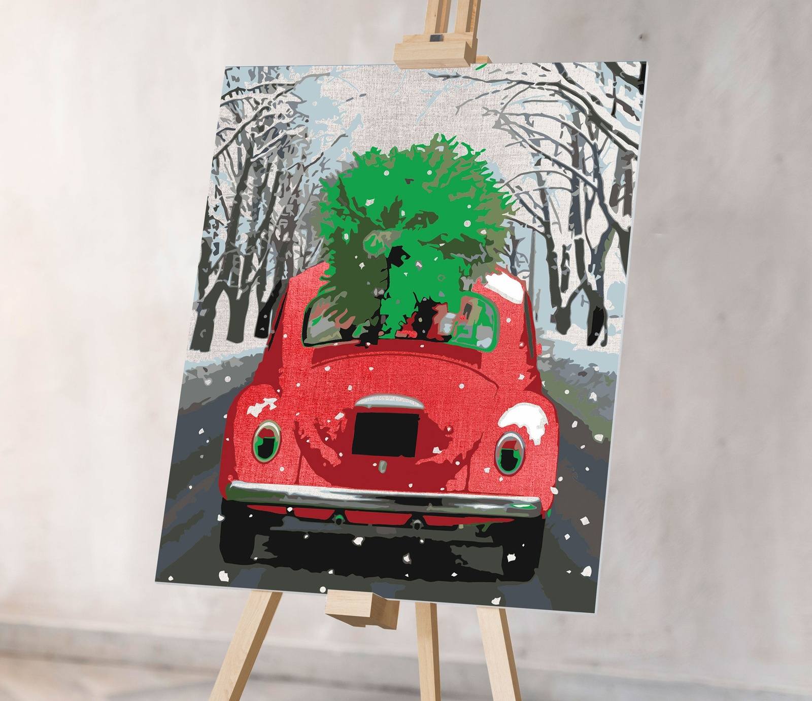 Red Christmas Car (Ch0664)