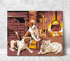 Animals At The Fireplace (Hp0463)
