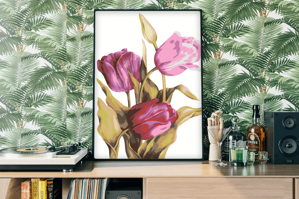 Arte de tulipanes